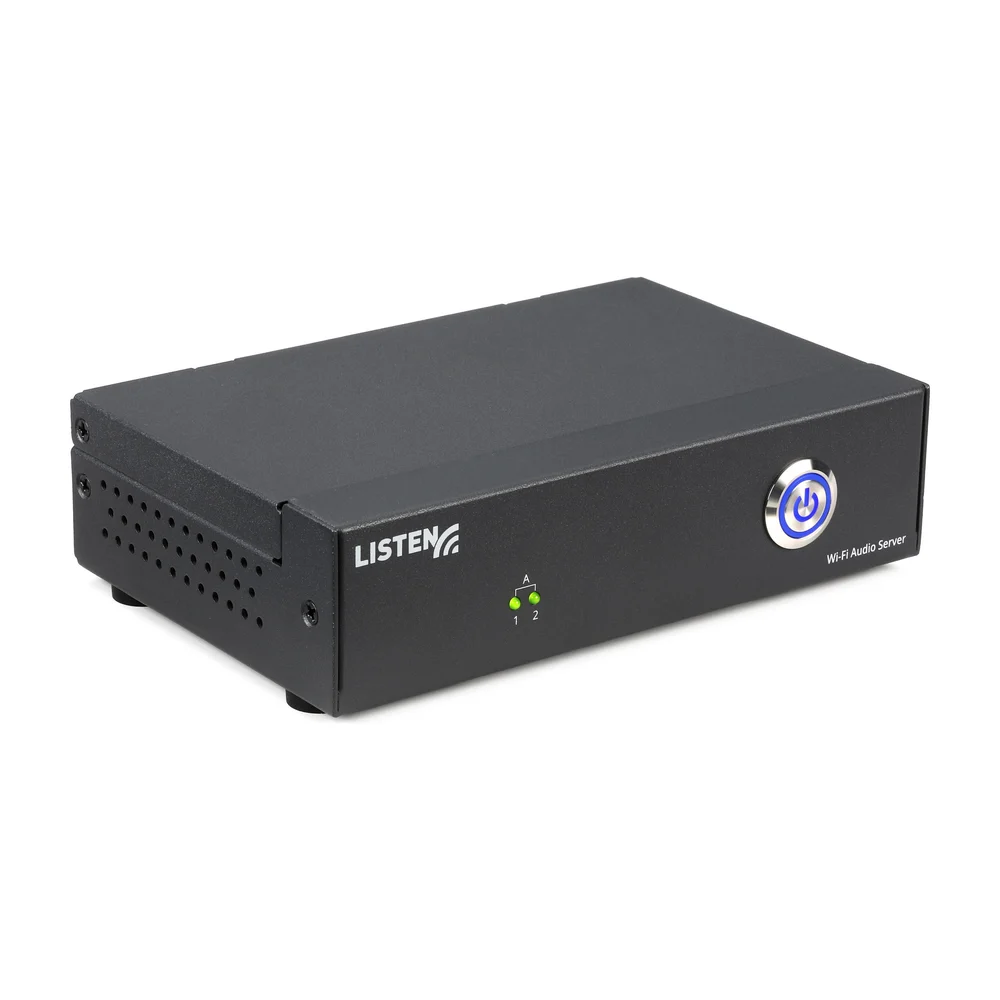 ListenWIFI 2 channel WiFi audio server base station with Dante input