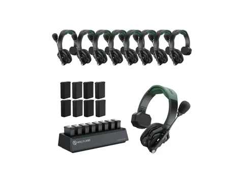 Hollyland Solidcom SE Pro intercom with 9 headsets